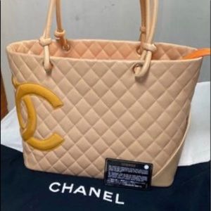 Chanel Cambon Cc Logo Tote Bag